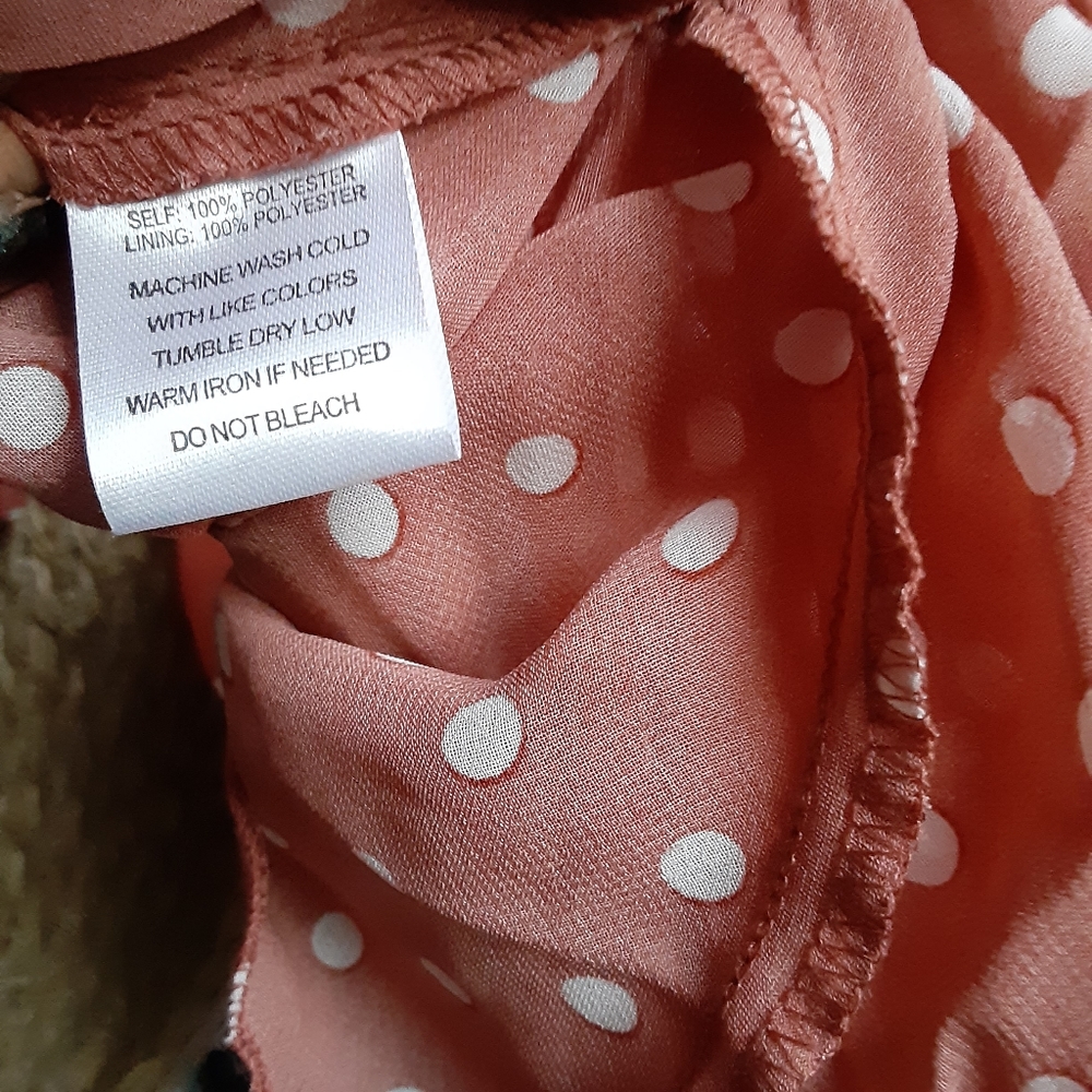Polka Dot Midi Pleated Dress Size Small - Picture 7 of 7